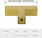 LONTAN 30 Pack Dresser Knobs Brushed Brass Kitchen Cabinet knobs Square Gold Cabinet Door Hardware for Bathroom Closet Cupboard