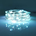 [10-Pack] LED String Lights, 6.6FT LED Moon Lights 20 Led Micro Lights On Silver Copper Wire (Batteries Include) for DIY Wedding Centerpiece, Table Decoration, Party (Cool White)