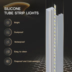 LED Strip Lights Warm White 3000K,16.4ft 110-120V Neon Rope Lights,Flexible Silicone Outdoor Waterproof Neon Strip Lights for Bedroom,Mirror,Kitchen Cabinet, Living Room,Halloween Decor