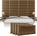 Vänt Upholstered Wall Panels - King/Cal King Size Wall Mounted Headboards - Metallic Gold - Twin/King - Set of 4 Panels (Each Individual Panel 39"x11.5")