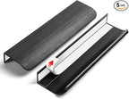 5 Pack 6 inch Self Adhesive Cabinet Pulls - Black Stick On Handles for Cabinets