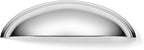 khtumeware 10 Pack 3-3/4" Drawer Pulls Polished Chrome Cabinet Cup Pulls Kitchen Hardware Cabinet Handles Drawer Handles Knobs 3-3/4 inch Hole Center