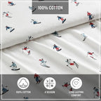 Eddie Bauer - Queen Sheets, Cotton Flannel Bedding Set, Brushed for Extra Softness, Cozy Home Decor (Rookeries, Queen)