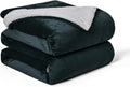 Walensee Sherpa Fleece Blanket (King Size 108”x90” Forest Green) Plush Throw Fuzzy Super Soft Reversible Microfiber Flannel Blankets for Couch, Bed, Sofa Ultra Luxurious Warm and Cozy for All Seasons