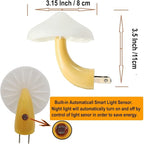 AUSAYE 4 Pack Plug in Night Light, Mushroom Light LED Nightlights for Kids, Adults, Bedroom, Bathroom,Hallway, Stairs, Kitchen Muti-Color