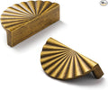 10 Pack Antique Brass Cabinet Pulls Cup Flat Vintage Drawer Pulls Kitchen Cupboard Bathroom Dresser Cabinet Hardware Handles Zinc Alloy