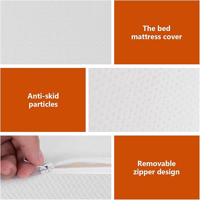 PayLessHere Twin Mattress 12 Inch Gel Memory Foam Mattress with Breathable & Washable Soft Fabric Zippered Cover,Supportive & Pressure Relief Bed Mattress,CertiPUR-US Certified,White,Fiberglass Free