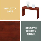 Convenience Concepts Northfield Hall Console Table 48" - Modern, Minimalist Narrow Sofa Display Accent for Contemporary Living Room, Entryway, or Hallway, Cherry