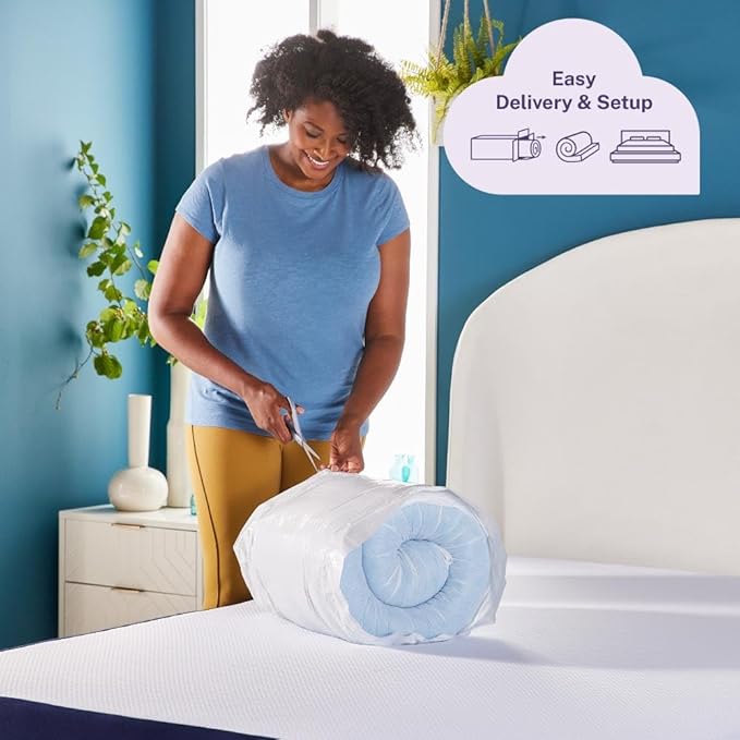 Sleep Innovations Dual Layer 4 Inch Memory Foam Mattress Topper, Full Size, Medium Support, 2 Inch Cooling Gel Memory Foam Plus 2 Inch Pillow Top Cover