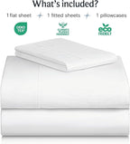 LuxClub 3 PC Sheet Bed Sheets Deep Pockets Wrinkle Free Kids Fitted Sheets Machine Washable Hotel Bedding Silky Soft - White Twin