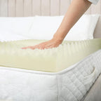 Vaunn Medical Egg Crate Mattress Topper, Fragrance-Free, Dye-Free, Convoluted Foam for Pain Relief on Pressure Sores, Ventilated Therapeutic Support and Recovery, Hospital Bed Twin (79" x 35")