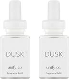 Pura & Unify Co. Home Scent Refill - Smart Home Air Diffuser - Up to 120-Hours of Luxury Fragrance per Refill - Home Essential - Clean & Safe Diffuser Fragrance - 2 Pack, Dusk