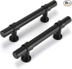 goldenwarm 25 Pack Black Cabinet Pulls 3 Inch Kitchen Cabinet Handles Black Drawer Handles Modern Dawer Pulls and Knobs Kitchen Hardware for Dresser Bathroom