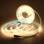Aclorol COB Led Strip Light 12V 16.4ft Led Strip Lights 3000K Warm White 1600Leds CRI85+ Flexible LED Tape Lighting for Bedroom TV Party Home Indoor Decor(Power Supply&LED Dimmer Not Included)