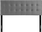 Modway Lily King Biscuit Tufted Performance Velvet Headboard, Gray