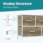 OLIXIS Dresser for Bedroom with 5 Drawers, Wide Chest of Drawers, Fabric Bedroom Dresser with Drawer Organizer, Storage Organizer Unit with Fabric Bins for Closet, Living Room, Hallway, Classic Black