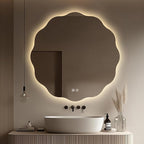 Round LED Bathroom Mirror with Lights 30", Stepless Dimmable Circle LED Mirror with 3 Colors, Anti-Fog, Memory, Frameless Smart Vanity Mirror