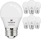 hansang E26 Appliance Light Bulb, 3000K Soft White, 60 Watt Equivalent Small Light Bulb, E26 LED Bulb for Ceiling Fan, A15 Light Bulb, 600lm 120V, CRI85+, Eye Protection, 120V, Non-Dimmable 6 Pack