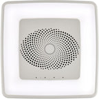 Broan-NuTone VC110CCT Sensonic Alexa Voice Controlled Smart Exhaust Fan with Dimmable LED Light and Bluetooth Speakers, 110 CFM,White, 13.25"x13.25"x5.75"