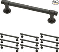 Franklin Brass Francisco (10-Pack) Cabinet Handles 4" Hole Center Pulls | Soft Iron Hardware for Kitchen Drawers, Dressers, Furniture P29617K-SI-B