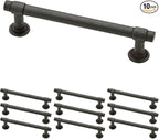 Franklin Brass Francisco (10-Pack) Cabinet Handles 4" Hole Center Pulls | Soft Iron Hardware for Kitchen Drawers, Dressers, Furniture P29617K-SI-B