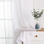 OWENIE Sheer Curtains 84 Inches Long 2 Panels Set, Sheer White Curtains for Living Room Bedroom 59 Inch Extra Wide, Modern Voile Filmy Rod Pocket Drapes, 2 Pcs, Each 59 W x 84L, White