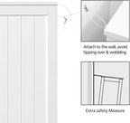 Yaheetech Large Bathroom Floor Cabinet with 4 Dawers and Single Door Cabinet, Freestanding Storage Cabinet for Living Room Kitchen Hallway, White