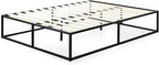 ZINUS Joseph 14" Metal Platforma Bed Frame, Mattress Foundation, Wood Slat Support, No Box Spring Needed, Sturdy Steel Structure, Queen