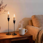 Candlestick Holders Black, 12 Packs Taper Candle Holder for Candlesticks, Candle Sticks Holder Decor for Home Decor