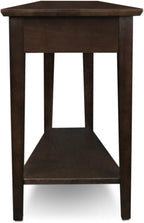 Leick Home Teegan Solid Wood Recliner Wedge End Side Table with Shelf, Chocolate Oak Brown, Perfect for Living Rooms, Bedrooms, and Small Spaces, 10074-CH