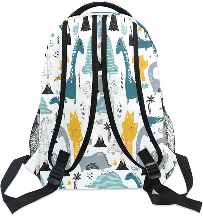 Custom Children's Name School Backpack Personalized Schoolbag Dino in Scandinavian StyleTravel Bag for Teens Girls Boys