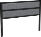ZINUS Jessica Upholstered Metal Headboard, Easy Assembly, Queen, Grey