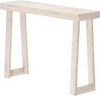 Plank+Beam Solid Wood Console Table, 46 Inch, Sofa Table, Narrow Entryway Table for Hallway, Behind The Couch, Living Room, Foyer, Easy Assembly, White Sand