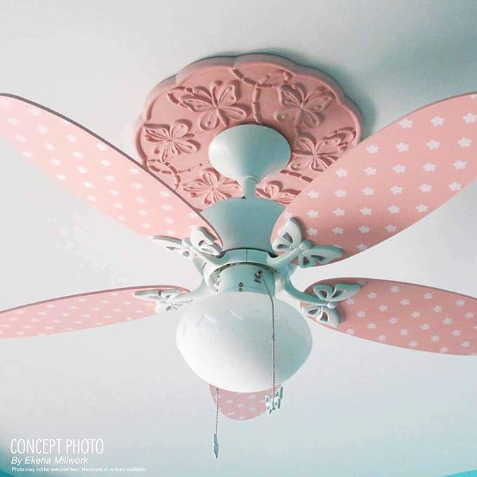 Ekena Millwork CM12BRPTF 12 1/2"OD X 3 7/8"ID X 3/4"P Bradford Ceiling Medallion Fits Canopies Up to 6 5/8", Painted Turtle