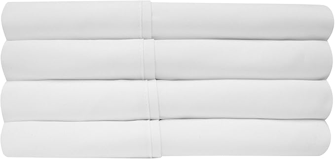 Twin XL Size Bed Sheets - 4 Piece 1500 Supreme Collection Fine Brushed Microfiber Deep Pocket Twin X-Large Sheet Set Bedding - 1 EXTRA PILLOW CASES, GREAT VALUE, Twin XL, White