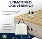 Serta Raised Air Mattress with Never Flat Pump | Luxury Inflatable Mattress with Built in Air Pump to Ensure a Good Night’s Rest | Heavy Duty Blow Up Mattress with Self Inflating Pump