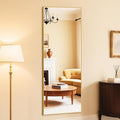DUMOS Wall-Mounted Full Length Mirror 25"x 71" for Bedroom, Full Body Floor Mirror with Stand, Hanging or Leaning for Wall, Gold