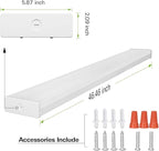 hykolity 4FT LED Wraparound Light with 3 Wattages/3 Lumens/3 CCT Selectable, 55W/65W/75W, 5500lm/6500lm/7500lm, 3000K/4000K/5000K 4 Foot LED Wrap Light Fixture, Flush Mount Office Ceiling Light, ETL