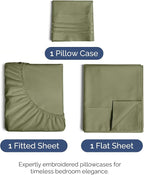 Twin Size 3 Piece Sheet Set - Comfy Breathable & Cooling Bed Sheets Set - Hotel Luxury Bedding for Women, Men, Kids, Teens, Boys & Girls - Deep Pockets, Soft and Wrinkle Free - Oeko-Tex - Sage Green