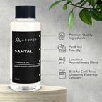 Santal Diffuser Oil, Diffuser Fragrance Oil for Home, Bathroom & Office, Aromatherapy Blend of Natural Essential Oil, Sandalwood & Musk Scent, 1.6 Fl Oz, 50 mL