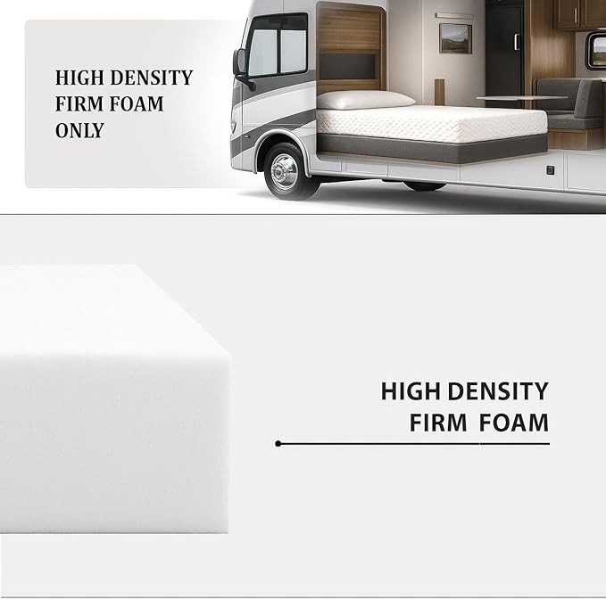Foamma 5” x 38” x 80” Truck, Camper, RV High-Density Bunk Mattress Foam Replacement, Made in USA, Comfortable, Travel Trailer, CertiPUR-US Certified, Cover Not Included
