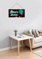 Personalized Sign Stars Wall Hanging Sign For Kids Room, Motivational Hanging Plaque Sign Outer Space Room Wall Art Decor, Starry Sky Nursery Decor for Boys Room Playroom Décor