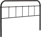 Modway Serena Rustic Farmhouse Style Steel Metal Queen Headboard Size in Brown,