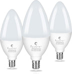 Sailstar Ceiling Fan Light Bulbs 60 Watt Equivalent, 5W Candelabra LED Light Bulbs, 500LM, Daylight 5000K, E12 Small Base Light Bulbs, B11 Type B Bulb for Chandelier, CRI 85, Non-dimmable, 3 Pack
