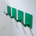 DELITON 4 Pack Colorful Hanging Hooks - Adhesive Green Cute Kids Wall Hooks for Hanging Towels, Robe, Coat, Decor Bathroom Organizer