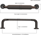 Asidrama 10 Pack 3.75 Inch(96mm) Oil Rubbed Bronze Kitchen Cabinet Handles, Cabinet Pulls Kitchen Cabinet Hardware for Cupboard Drawer Pulls