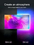 LED Backlight TV LED Strip Lights, 23ft RGB LED Lights with Remote, Music Sync Bluetooth APP Control, USB Powered for Bedroom/Gaming Room