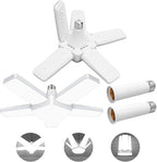 LED Garage Lights 2 Pack, 100W 10000LM 6500K E26/E27 Ceiling Light with 5 Adjustable Panels for Workshop, Basement, Warehouse