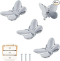 Silver Butterfly Drawer Knobs Kitchen Hardware for Cabinets Cute Animal Dresser Knobs Furniture Cupboard Handles Single Hole Cabinet Knobs 4 Pcs (Silver)