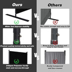 Room Divider, 6 Panel Folding Privacy Screens with Wider Support Feet, 6 Ft Portable Room Partition for Room Separator, 204" W X 71" H, Black